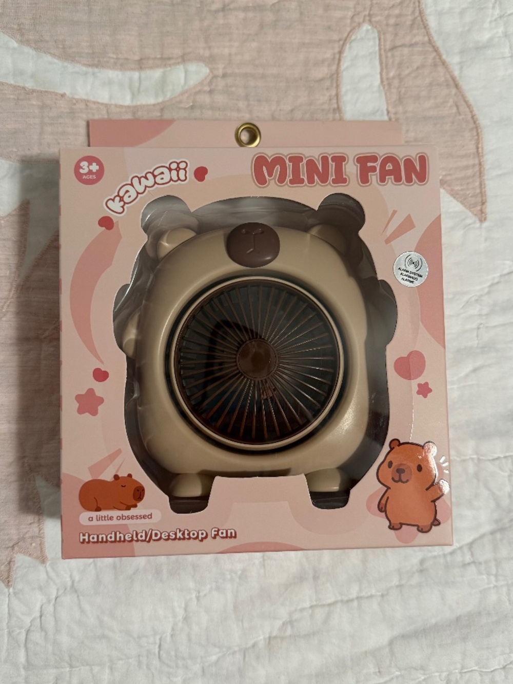 NWT - Kawaii Capybara Mini Desk Fan USB Rechargeable